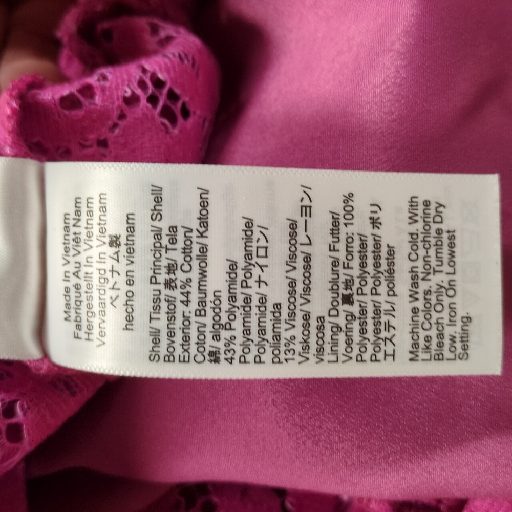 J. Crew Pink Lace Ruffle Neck Mini Dress Size Small - Picture 11 of 14